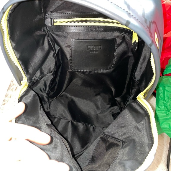 MOSCHINO X SIMS NWT runway leather pixel effect limited edition unisex back pack - Picture 16 of 16